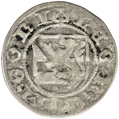 World Coins - Europe，GORIZIA: Leonard Conte, 1454-1500, AR kreuzer, Biaggi-1000, Fine, RR. 