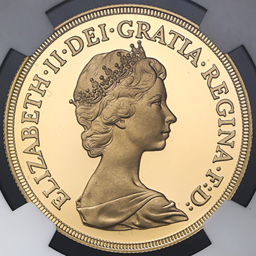 GREAT BRITAIN Elizabeth II エリザベス2世(1952~) 5Pounds 1982 NGC-PF70 Ultra Cameo Proof