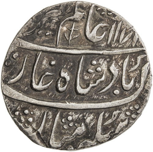 India - Mughal Empire，MUGHAL: Alamgir II, 1754-1759, AR rupee (11.16g), Bareli, AH1171 year 4, KM-46
