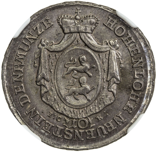 World Coins - Europe，HOHENLOHE-NEUENSTEIN-ÖHRINGEN: Ludwig Friedrich Karl, 1765-1805, AR 10 kreuzer,