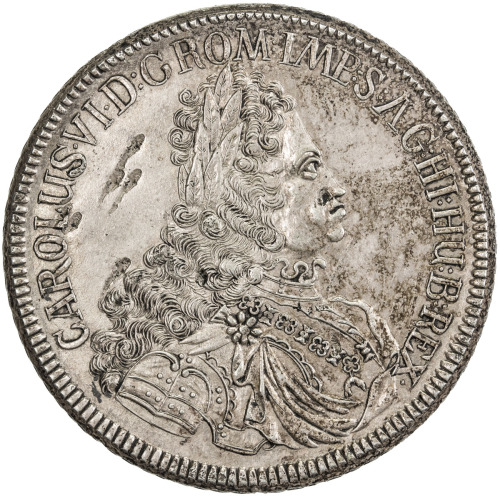 World Coins - Europe，AUSTRIA: Karl VI, 1711-1740, AR thaler, 1721, KM-1594, Dav-1053, Hall Mint issu
