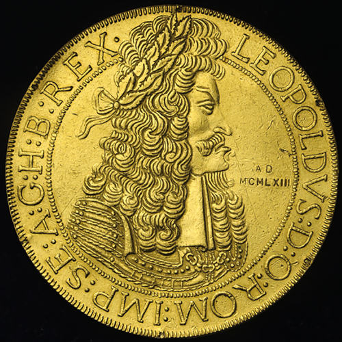 HOUSE OF HABSBURG Leopold I レオポ儿ド1世(1657~1705) Restrike 4Ducat 1701(1958) 返品不可 要下见 Sold as is No ret