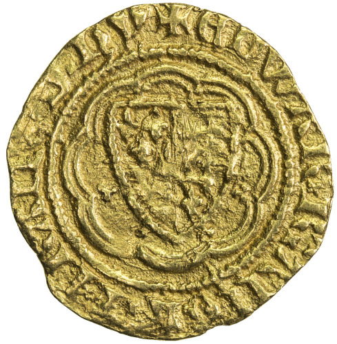 World Coins - Europe，ENGLAND: Edward III, 1327-1377, AV ¼ noble (1.91g), London, S-1498, average str