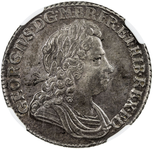 World Coins - Europe，GREAT BRITAIN: George I, 1714-1727, AR shilling, 1723, KM-539.3, S-3647, SSC is