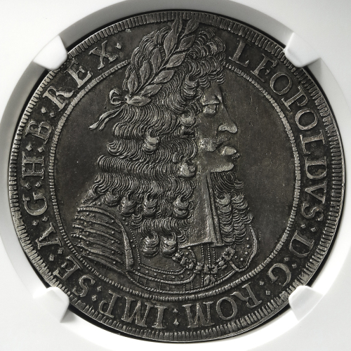 HOUSE OF HABSBURG Leopold I レオポ儿ト1世(1657~1705) Taler 1695 NGC-AU50 -EF