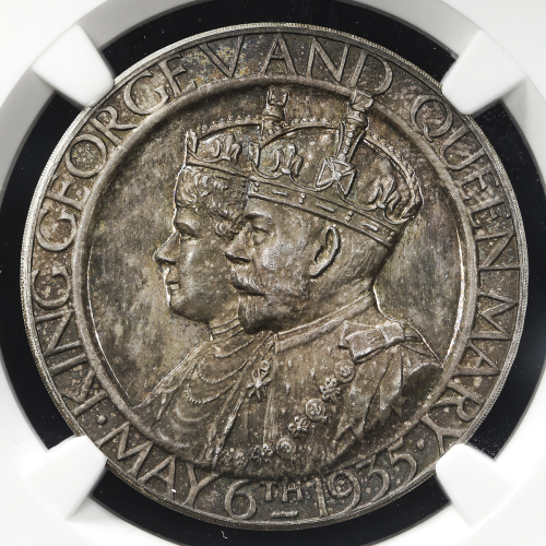 GREAT BRITAIN George V ジョージ5世(1910~36) AR Medal 1935 NGC-MS64 UNC