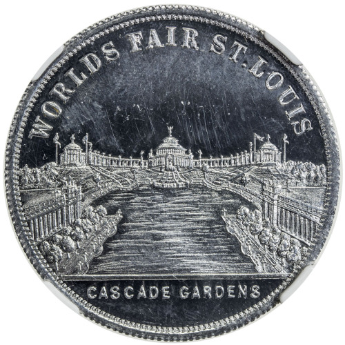 US Coins, Tokens & Medals，UNITED STATES:[1904], aluminum medal, H&K-316, NGC graded MS64 PL, 