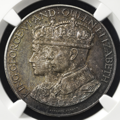GREAT BRITAIN George VI ジョージ6世(1936~52) AR Medal 1937 NGC-MS64 UNC