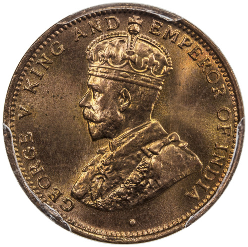 World Coins - Asia & Middle-East，CEYLON: George V, 1910-1936, AE ½ cent, 1926, KM-106, specimen stri