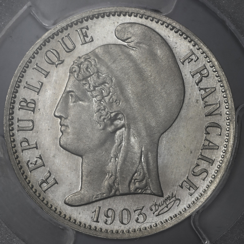 FRANCE 3rd Rep 第三共和政(1870~1940) Essai 25Centimes 1903A PCGS-SP67 见本打 FDC