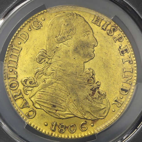MEXICO メキシコ 8Escudos 1806TH PCGS-AU 55 EF