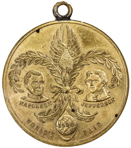 US Coins, Tokens & Medals，UNITED STATES:1904, gilt bronze medal, H-30-240, NGC graded MS62, Louisian