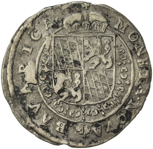 World Coins - Europe，BAVARIA: Maximilian I, 1597-1651, AR 48 kreuzer kipper (11.11g), ND (1621-63), 