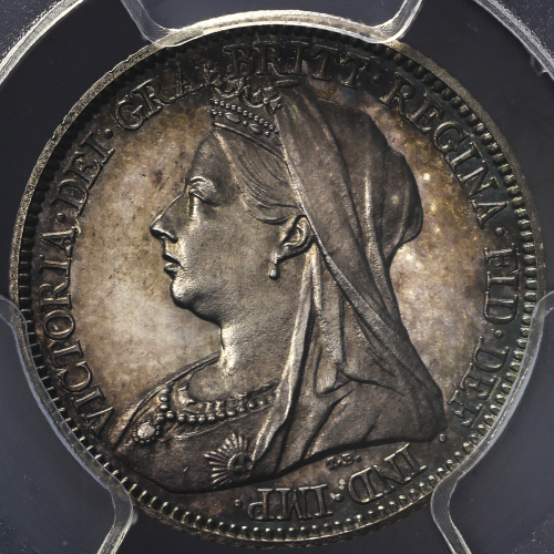 GREAT BRITAIN Victoria ヴィクトリア(1837~1901) 6Pence 1893 PCGS-PR64 CAM トーン Proof UNC+