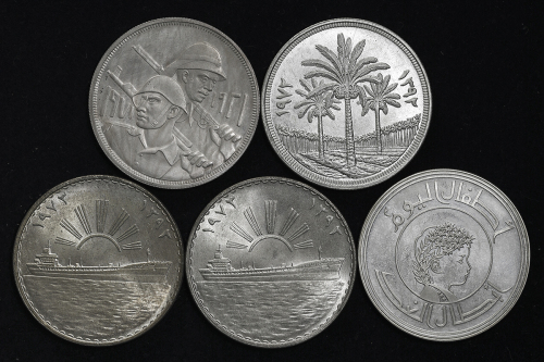 IRAQ イラク Dinar 1971,72,73(×2),79 返品不可 要下见 Sold as is No returns UNC&Proof