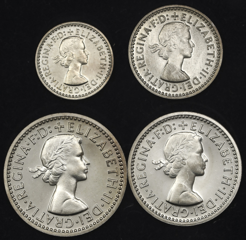 GREAT BRITAIN Elizabeth II エリザベス2世(1952~) Maundy Set 1961 UNC~FDC