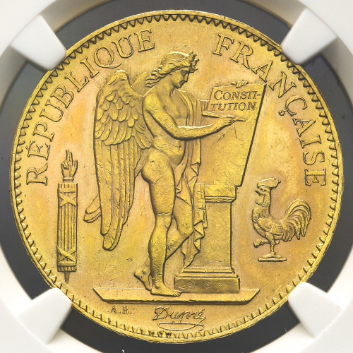 FRANCE 3rd Rep 第三共和政(1870~1940) 100Francs 1911A  NGC-MS63 UNC