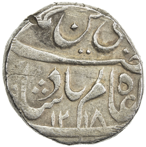 India - Princely States，GWALIOR: BURHANPUR: AR rupee (11.54g), Dar al-Surur Burhanpur, AH1218, KM-38