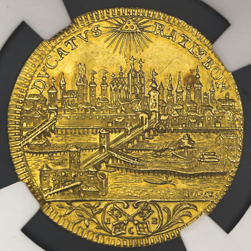 GERMANY Regensburg レゲンスブ儿ク Ducat ND(1765~90) NGC-MS62 -UNC