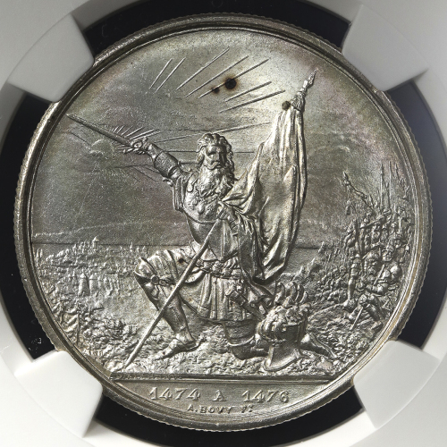 SWITZERLAND Shooting Festival 射击节 5Francs 1874 NGC-MS65 UNC~FDC