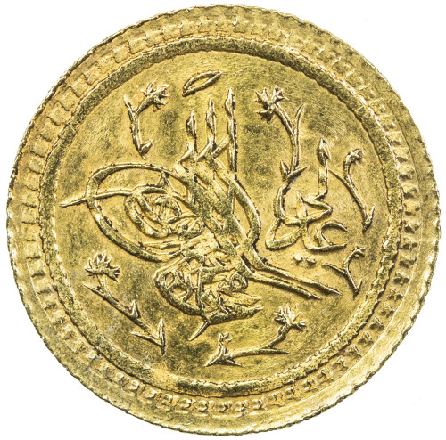 Islamic - Ottoman Empire，TURKEY: Mahmud II, 1808-1839, AV surre altin (1.58g), Darulhilafe al-Aliye,