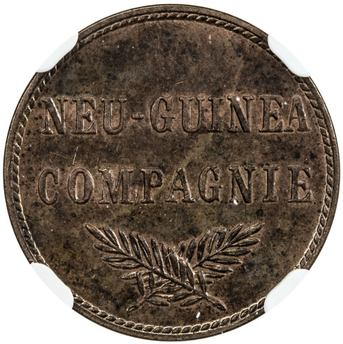 World Coins - Australia & Pacific，GERMAN NEW GUINEA: Wilhelm I, 1888-1918, AE pfennig, 1894-A, KM-1,