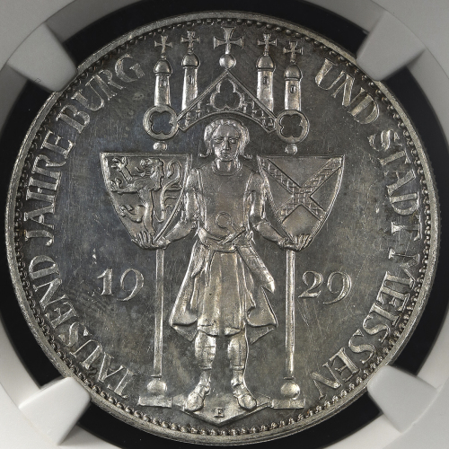 GERMANY Weimar Rep ワイマー儿共和国 5Reichsmark 1929E NGC-PF63 Proof UNC