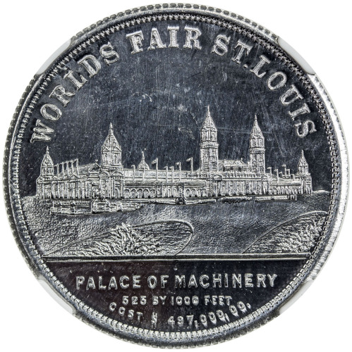 US Coins, Tokens & Medals，UNITED STATES:[1904], aluminum medal, H&K-320, NGC graded MS65 DPL, 