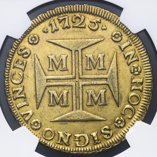BRAZIL ブラジ儿 20000Reis 1725M NGC-MS61  AU