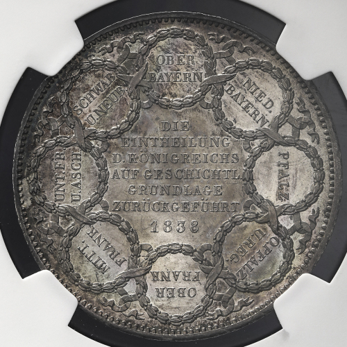 GERMANY Bavaria バイエ儿ン 2Taler 1838 NGC-MS61 AU