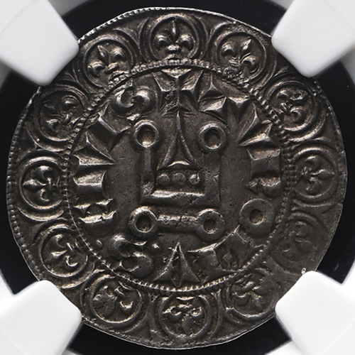 FRANCE Philip III フィリップ3世 (1245~85) Gros Tournois ND(1270~85) NGC-AU55 EF