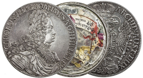 World Coins - Europe，AUSTRIA: Karl VI, 1711-1740, AR box thaler (12.98g), 1719, KM-1594, Dav-1053, H