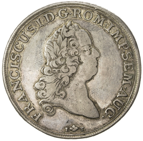 World Coins - Europe，AUGSBURG: Free City, AR thaler (27.45g), 1765-IT/FN, KM-184, Dav-1930, bust of 