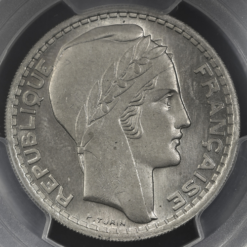 FRANCE 4th Rep 第四共和政(1946~1958) Essai 20Francs 1945 PCGS-SP64 见本打  UNC+