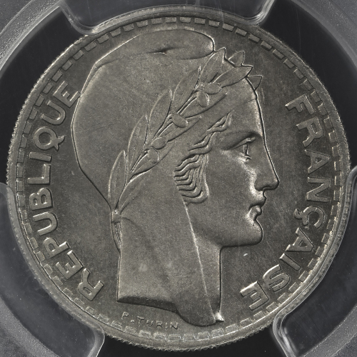 FRANCE 4th Rep 第四共和政(1946~1958) Essai 10Francs  1945 PCGS-SP66 见本打  -FDC