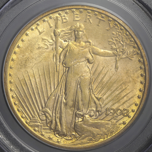 USA アメリカ合众国 20Dollars 1908  PCGS-MS63 UNC