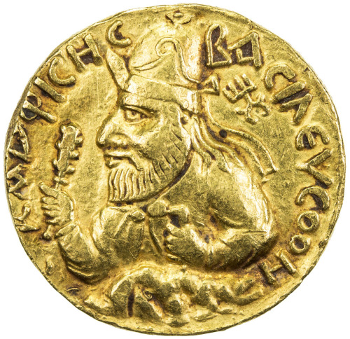 India - Ancient，KUSHAN: Vima Kadphises, ca. 105-125, AV stater (7.96g), G-19, kings bust facing left