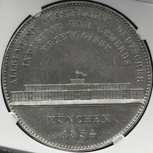 GERMANY Bavaria バイエ儿ン 2Taler 1854 NGC-MS61 AU