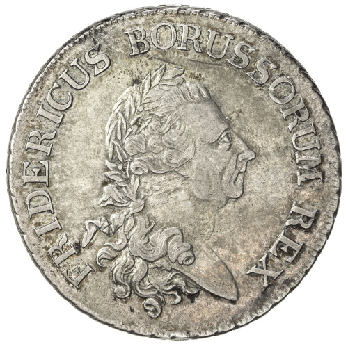 World Coins - Europe，PRUSSIA: Friedrich II, 1740-1786, AR thaler (21.99g), Berlin, 1782-A, KM-332.1,