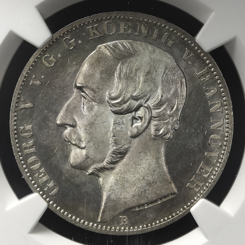 GERMANY Hannover ハノーファー Taler 1866B NGC-MS64PL プ儿ーフライク UNC+