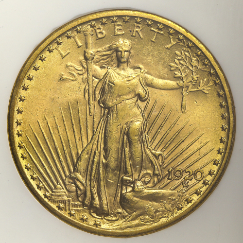 USA アメリカ合众国 20Dollars 1920 NGC-MS62 AU/UNC