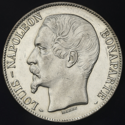 FRANCE 2nd Rep 第二共和政(1848~51) 5Francs 1852A cleaned 洗浄 EF+