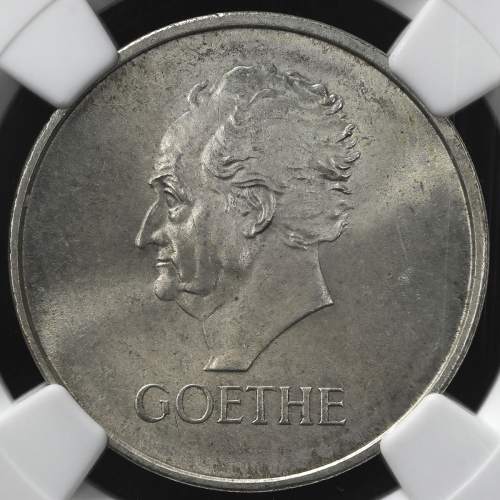 GERMANY Weimar Rep ワイマー儿共和国 3Reichsmark 1932F NGC-UNC Details“Surface Hairlines“ 洗浄 AU/UNC