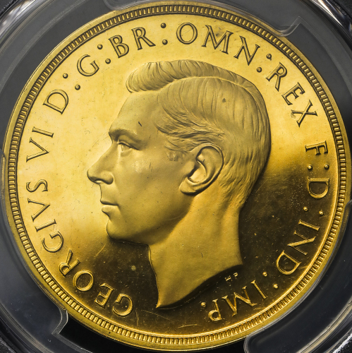 GREAT BRITAIN George VI ジョージ6世(1936~52) 5Pounds 1937 PCGS-PR64 CAM Proof UNC+