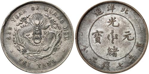 北洋造光绪25年七钱二分 极美