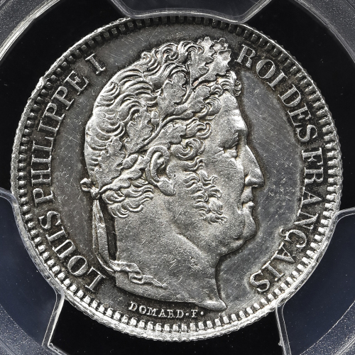 FRANCE Louis Philipe 儿イ・フィリップ(1830~48) 2Francs 1848A PCGS-AU Details  “Cleaned“  洗浄プ儿ーフライク EF