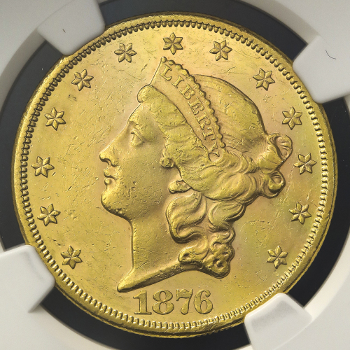 USA アメリカ合众国 20Dollars 1876 NGC-AU58 EF+