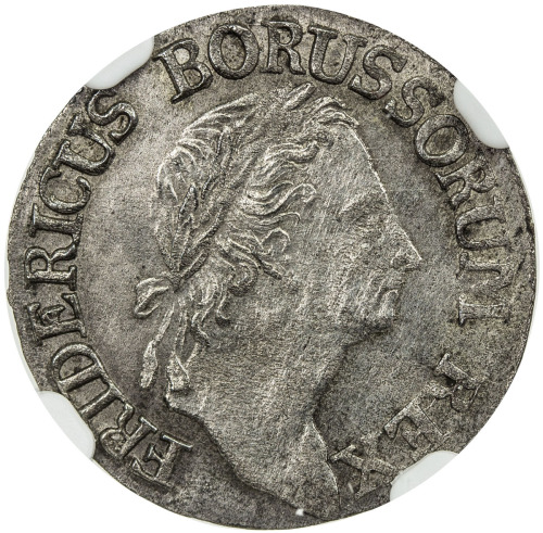 World Coins - Europe，PRUSSIA: Friedrich II, 1740-1786, AR 3 groschen, 1783-A, KM-337, NGC graded MS6