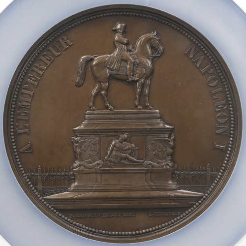 FRANCE 2nd Rep 第二共和政(1848~51) AE Medal 1850  NGC-MS63BN UNC