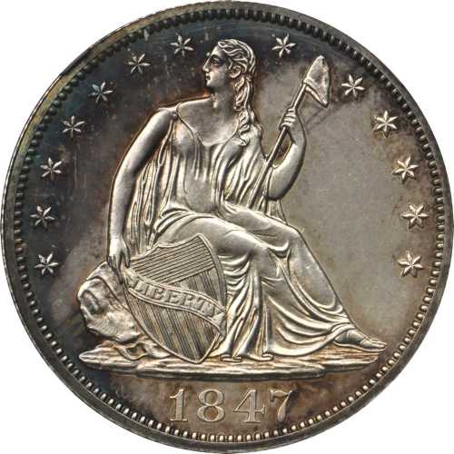 1847 Liberty Seated Half Dollar. Proof-63 (NGC).